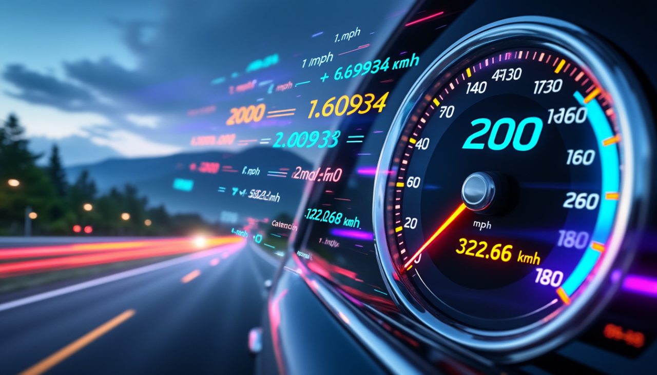 Comment convertir 200 mph en km/h facilement ?